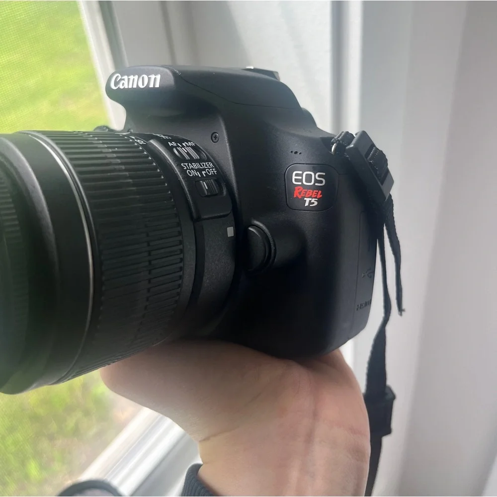 Canon T-5 Camera + Lense + Travel Bag. Had for a few years and never used!